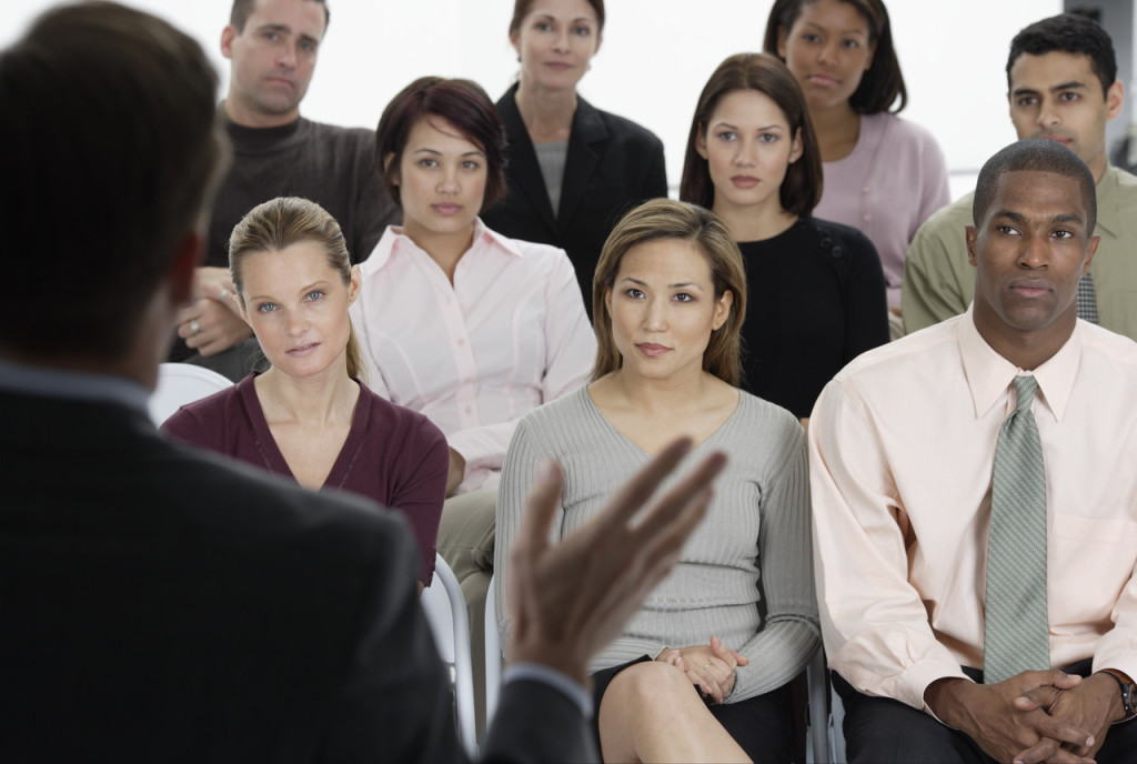 Many people tend to overlook how the body language of audience members impact the presentation. FLICKR IMAGE @Corbis