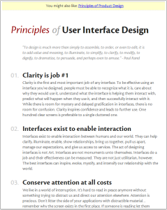 principles of user interface design screenshot